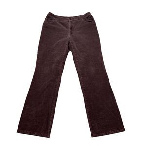 St. Johns Bay Brown Bootcut Stretch Corduroy Pants Size 16P Normcore Minimalist